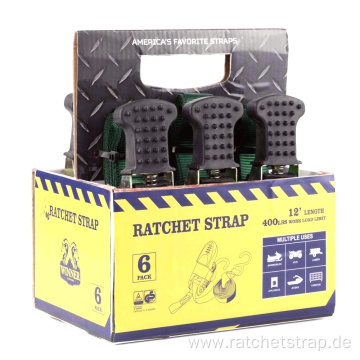 6 Pack 25MM Smart Ratchet Tie Down Strap